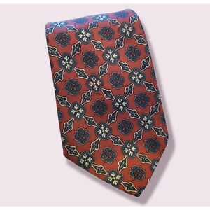 Brooks Brothers Makers Red Blue Geometric Necktie Tie Preppy | Ivy EUC